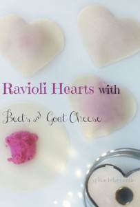 Make Heart Shaped Beet & Goat Cheese Ravioli with Won Ton Wrappers