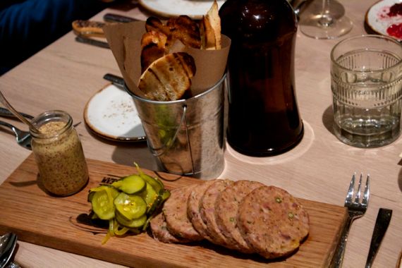 Pork Terrine with Housemade Pickles at Omni Hotel Nashville Kitchen Notes by Angela Roberts