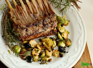 Rack of Lamb and Brussels Sprouts in Under 30 Minutes