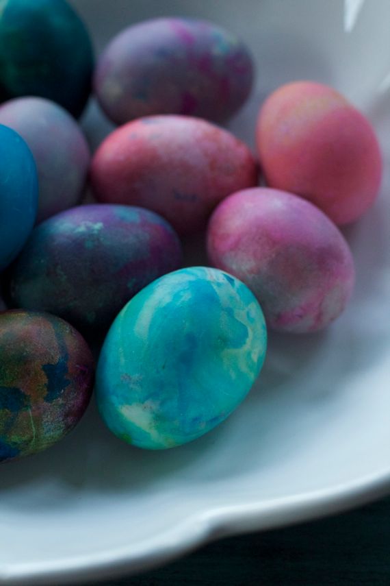Whipped Cream Colored Easter Eggs
