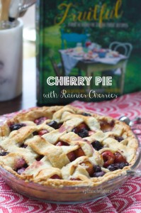 Lattice Crust Pie Made with Fresh Bing and Rainier Cherries