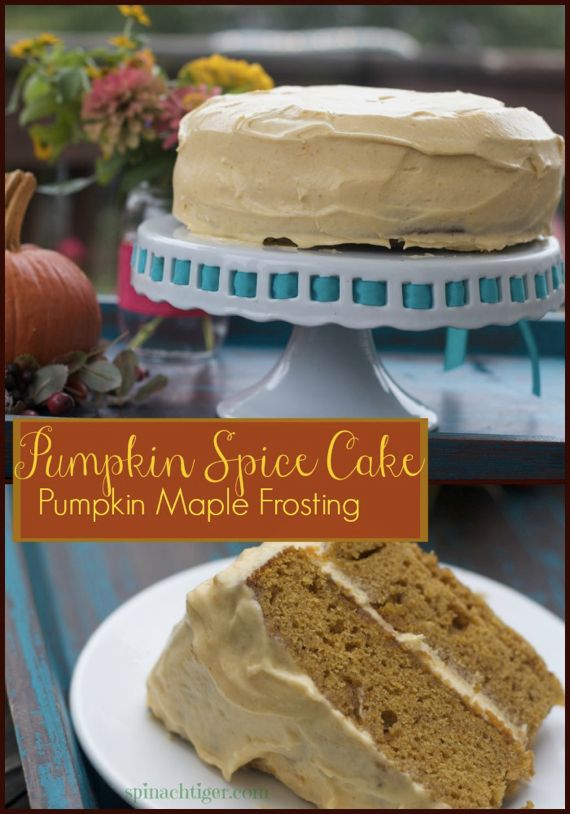 Pumpkin Cake with Pumpkin Maple Cream Cheese Frosting