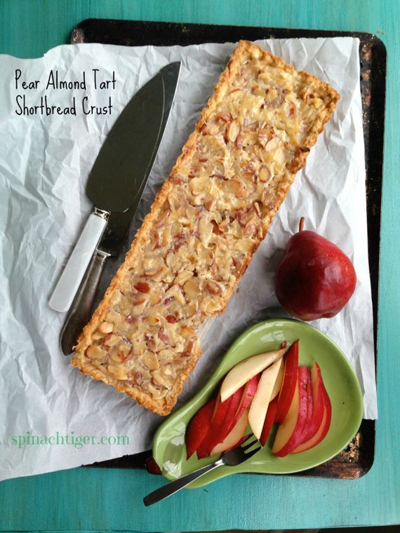 Easy Almond Pear Tart with Shortbread Crust