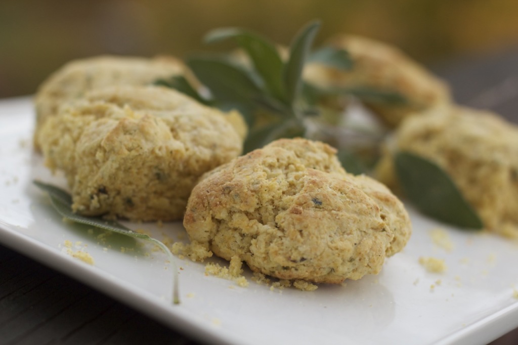 Sage Cornmeal Biscuits by Angela Roberts