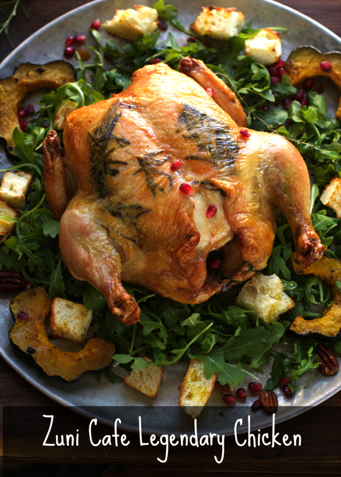 Holiday Roast Chicken, Zuni Cafe Style with Bread Salad