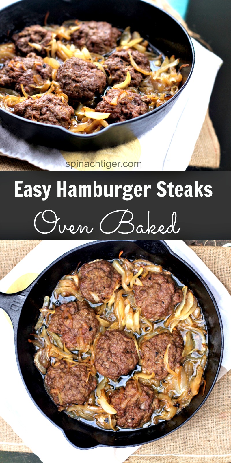 How to Make Easy Hamburger Steaks Recipes from Spinach Tiger