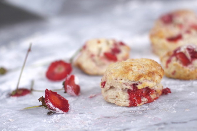 Strawberry & Cream Biscuits by Angela Roberts