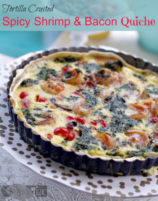 Spicy Shrimp Quiche with Smoked Bacon, Pistou and Gluten Free Option