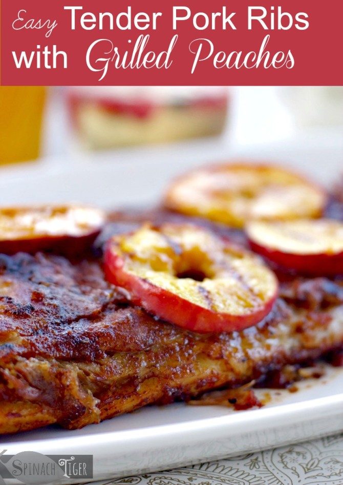 Grilled Peaches with Pork Ribs