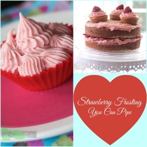 Strawberry Buttercream Frosting that You Can Pipe