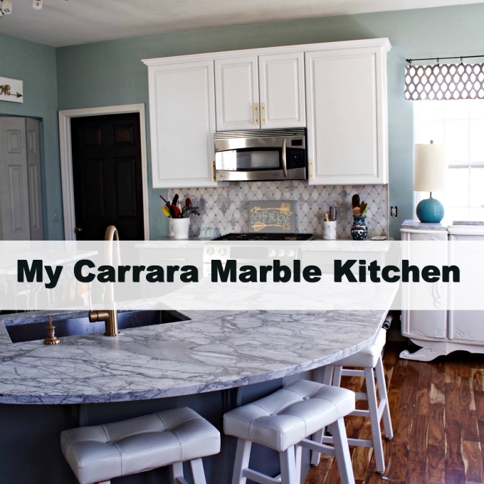 My Carrara Marble Kitchen and Tips for Choosing Marble Countertops