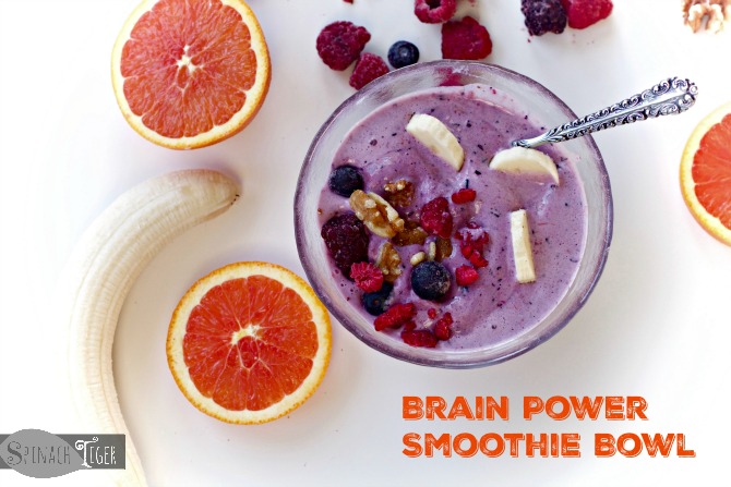 Brain Power Smoothie Bowl by Spinach Tiger