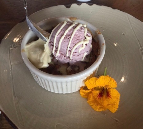 Bread Pudding at Honeysuckle from Spinach Tiger