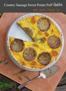 Country Sausage & Sweet Potato Quiche Recipe