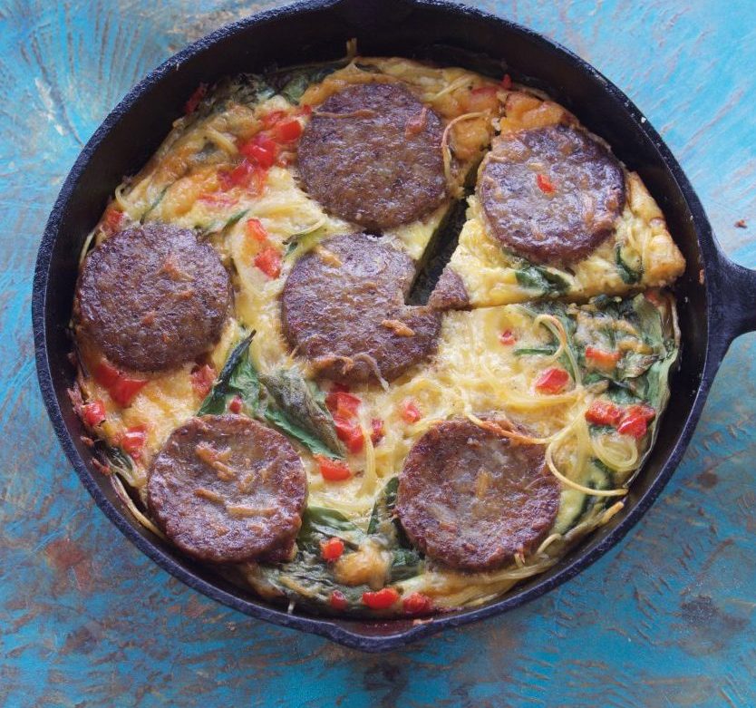 Easy Fast Dinner Recipes: Sausage Frittata from Spinach Tiger