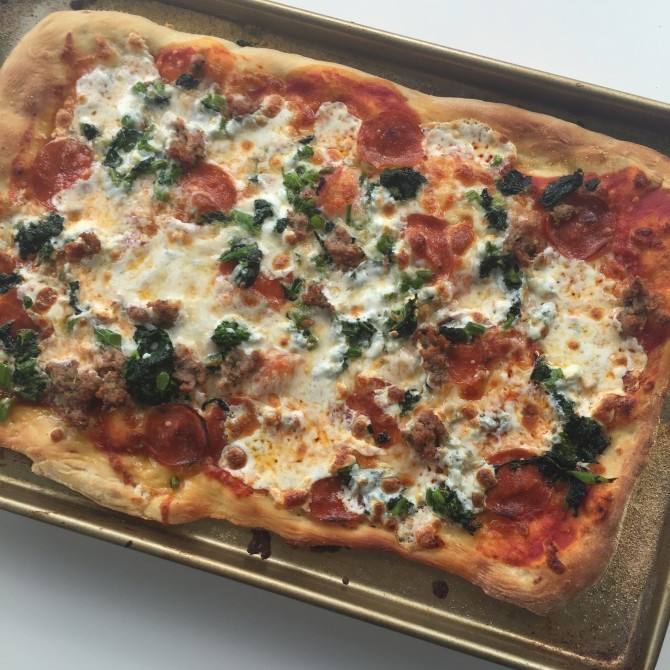 Broccoli Rabe Recipe with Pizza from Spinach Tiger