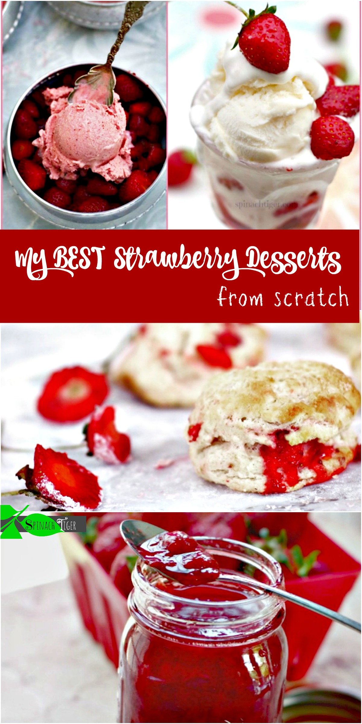 fresh strawberry dessert recipes from scratch from Spinach Tiger