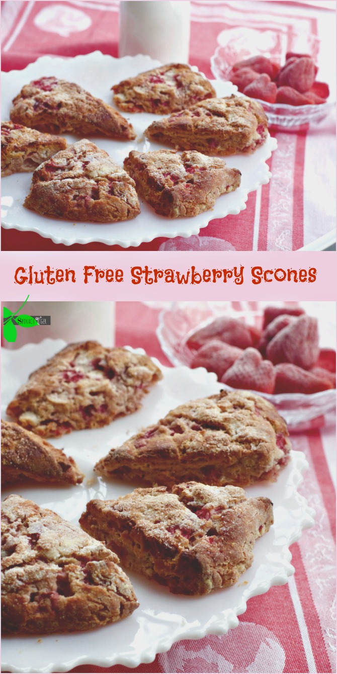 Gluten Free Strawberry Scones by Spinach Tiger