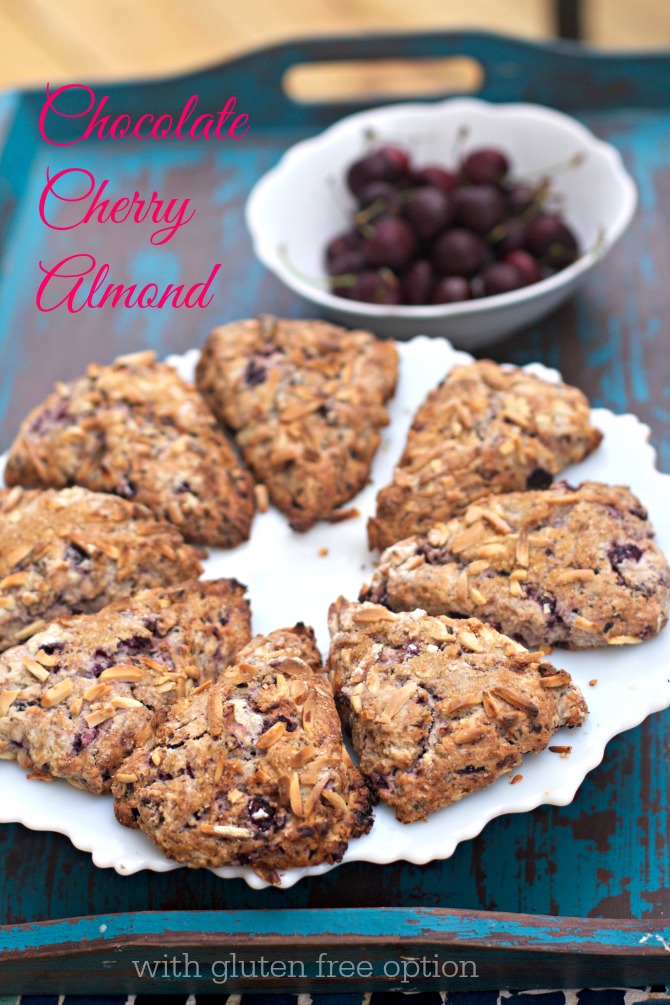 Chocolate Cherry Almond Scones Recipe