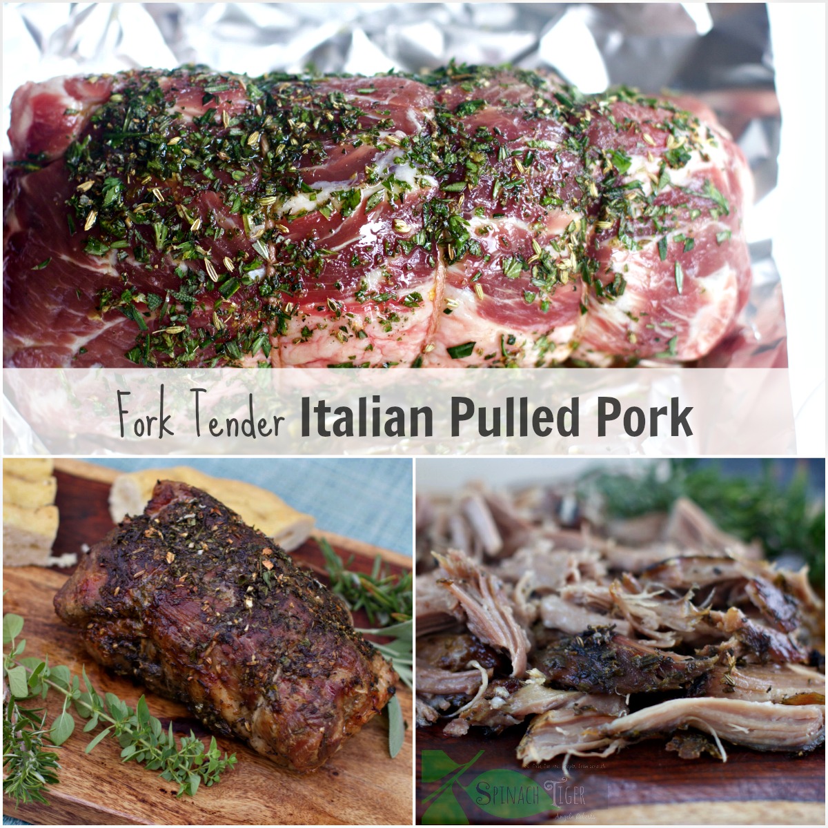 How to Make Italian Pulled Pork Collage