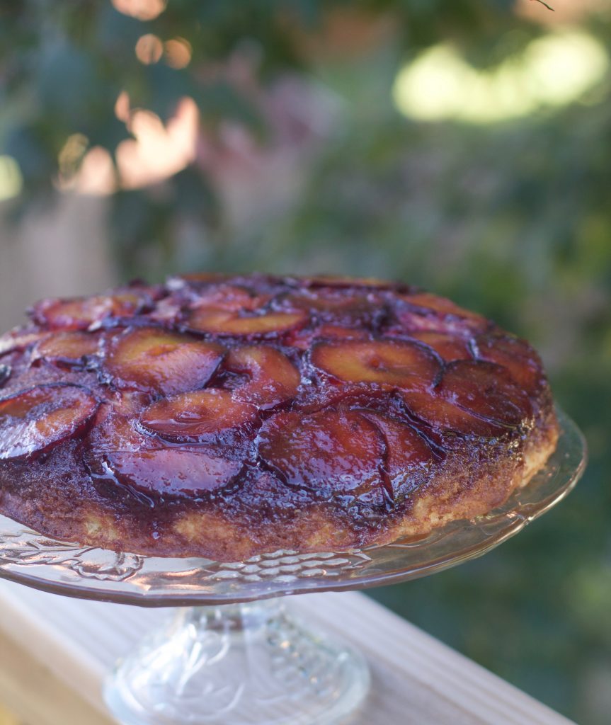 Easiest Upside Down Plum Cake Recipe from Spinach Tiger