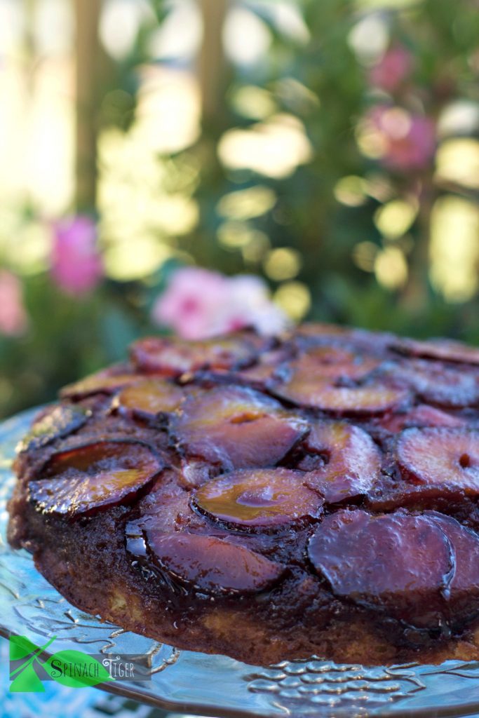 Upside Plum Cake Recipe from Spinach Tiger