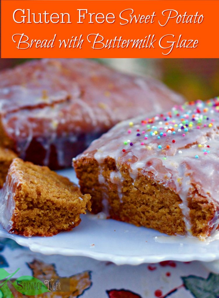 Amazing Gluten Free Sweet Potato Bread with Buttermilk Glaze from Spinach Tiger