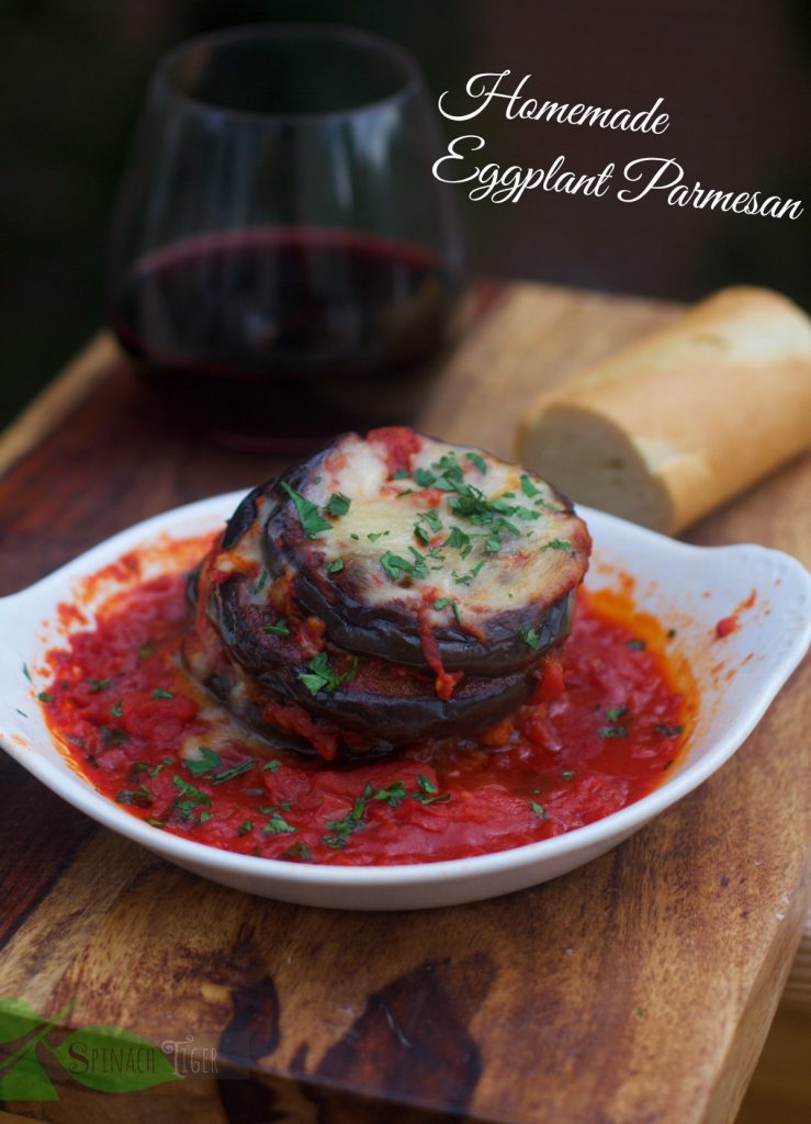 Homemade Baked Eggplant Parmesan by Spinach TIger