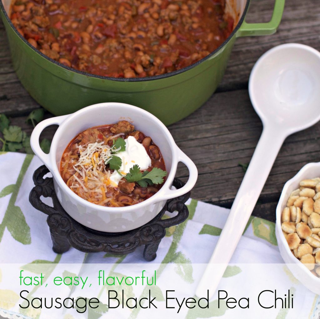 Sausage Black Eyed Pea Chili from Spinach Tiger