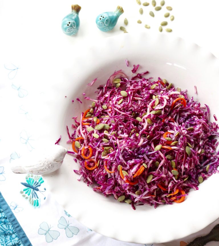 Red Cabbage Salad Recipe with Shallot Vinaigrette