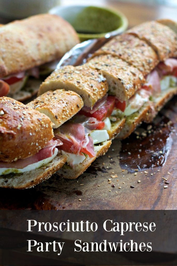 Big Fat Party Sandwiches made with Prosciutto and Mozzarella