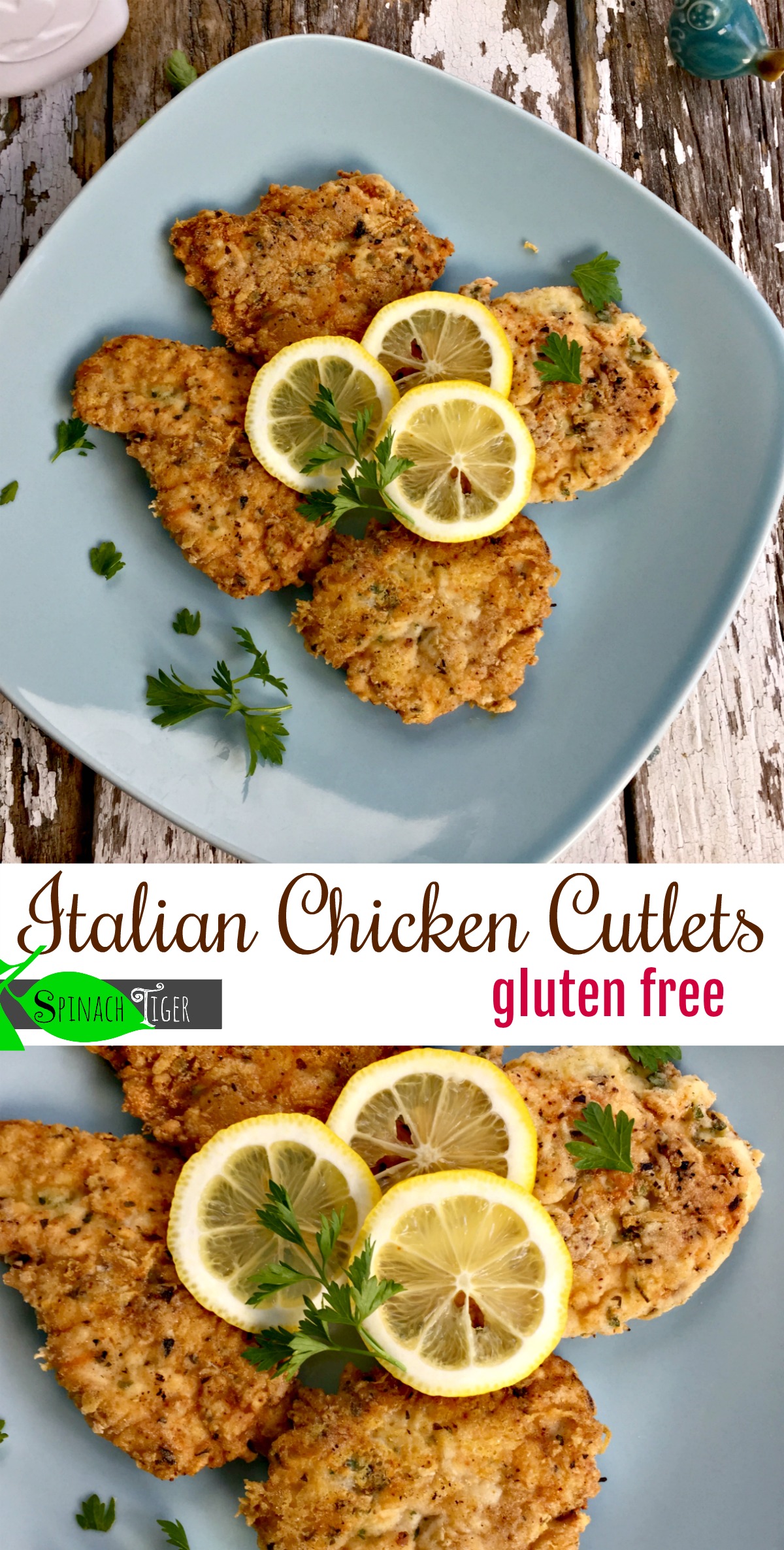 Gluten Free Italian Chicken Cutlets from Spinach Tiger