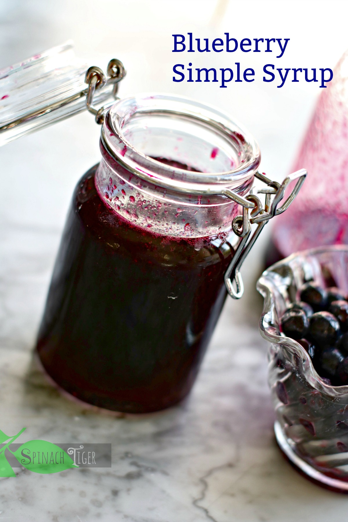 how to make blueberry simple syrup from Spinach Tiger