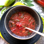 Watermelon Gazpacho from Spinach Tiger