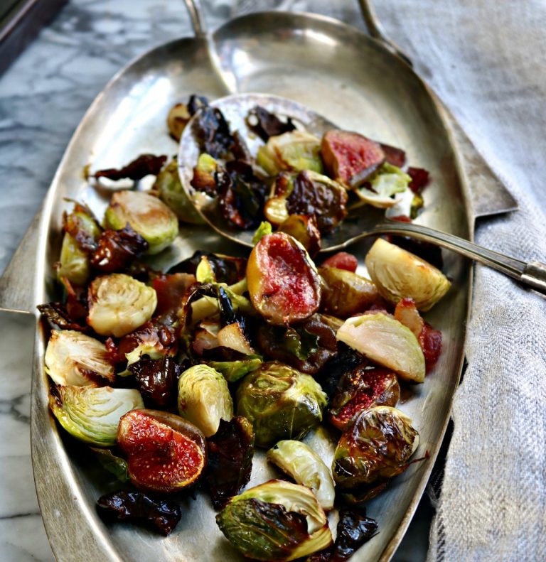 Brussels Sprouts Bacon Recipe with Figs