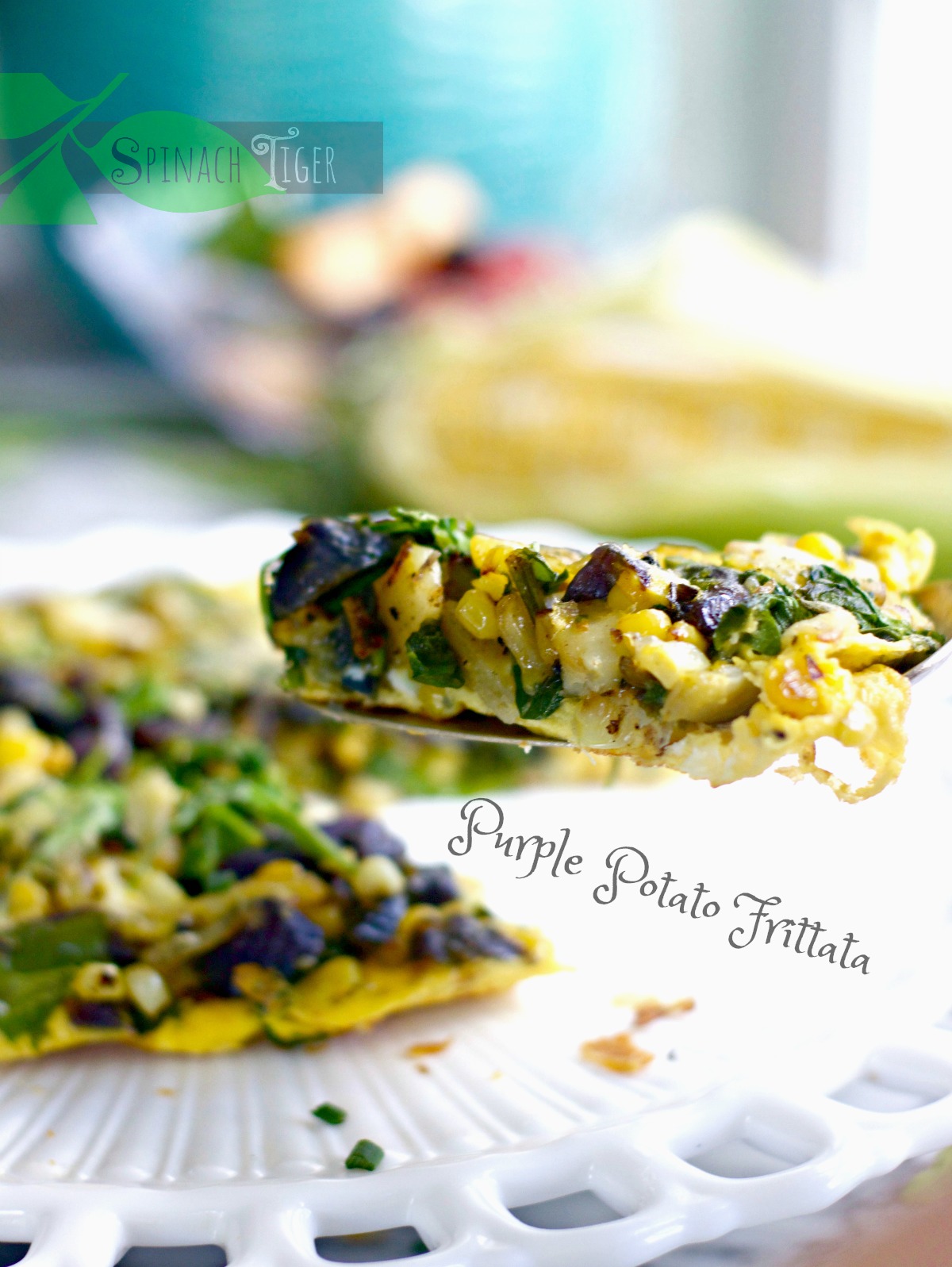 Healthy Frittata with Purple Potatoes From Spinach Tiger