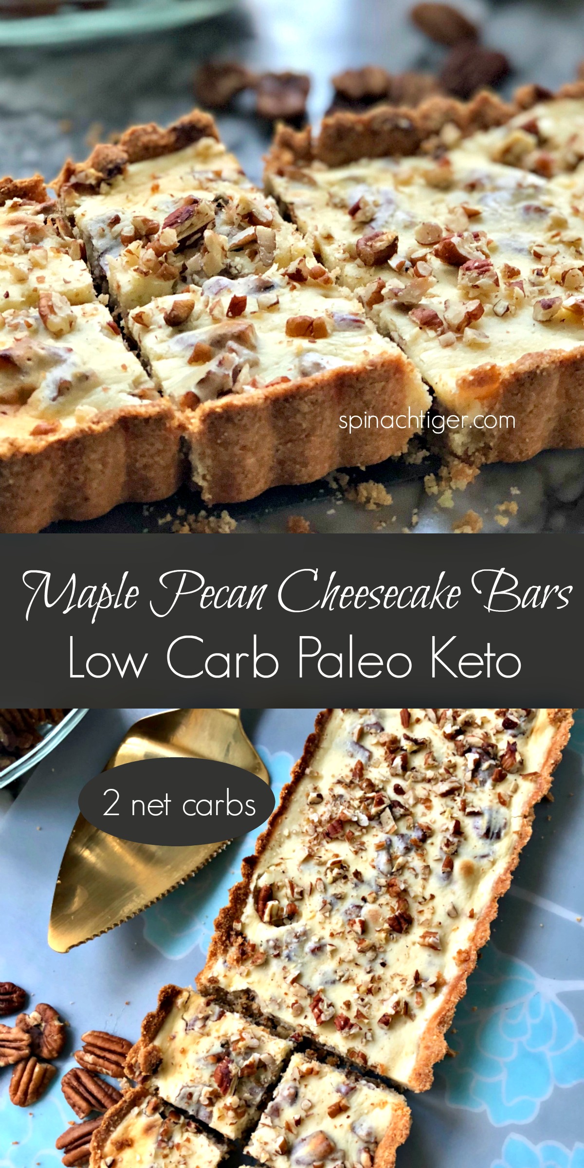 How to Make Keto Maple Pecan Bars from Spinach Tiger