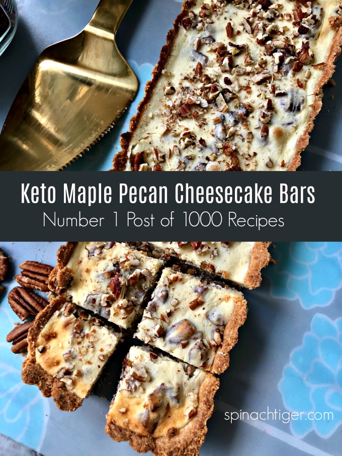 Keto Maple Pecan Cheesecake Bars