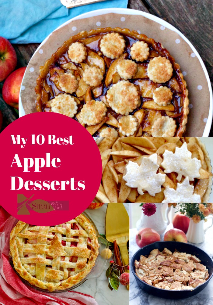 My Best apple desserts with decorative pie crusts from Spinach Tiger