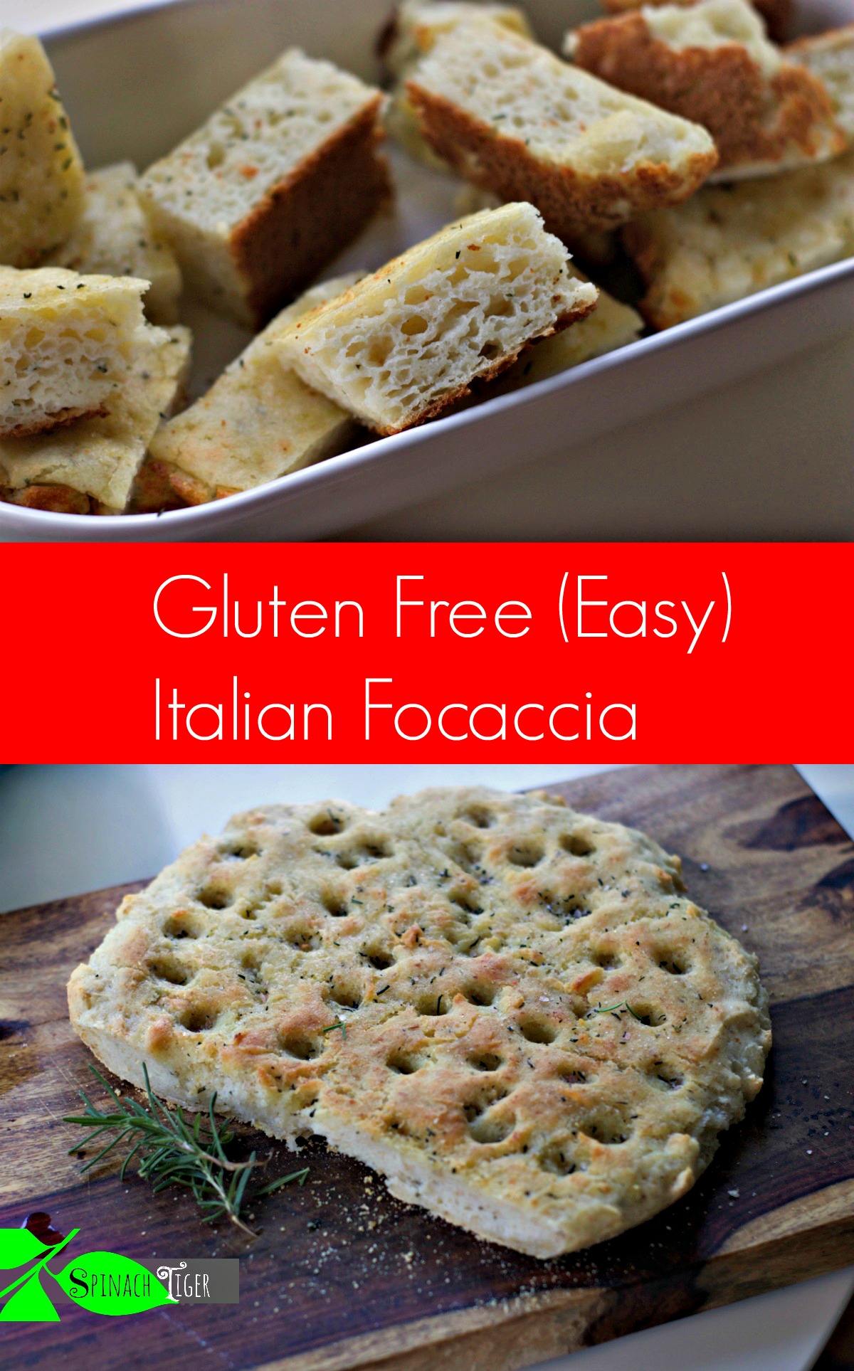 How to Make gluten free focaccia from Spinach Tiger