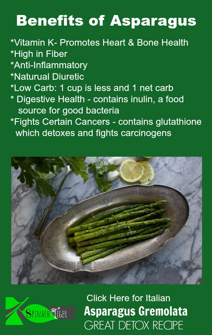 Asparagus Benefits, Asparagus Gremolata Recipe from Spinach Tiger