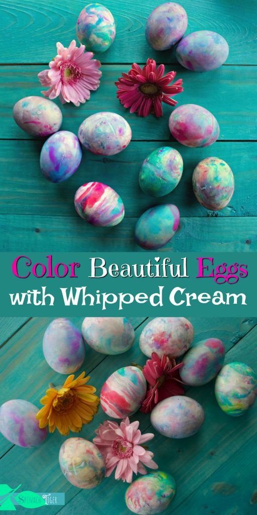 Color Eggs with Whipped Cream