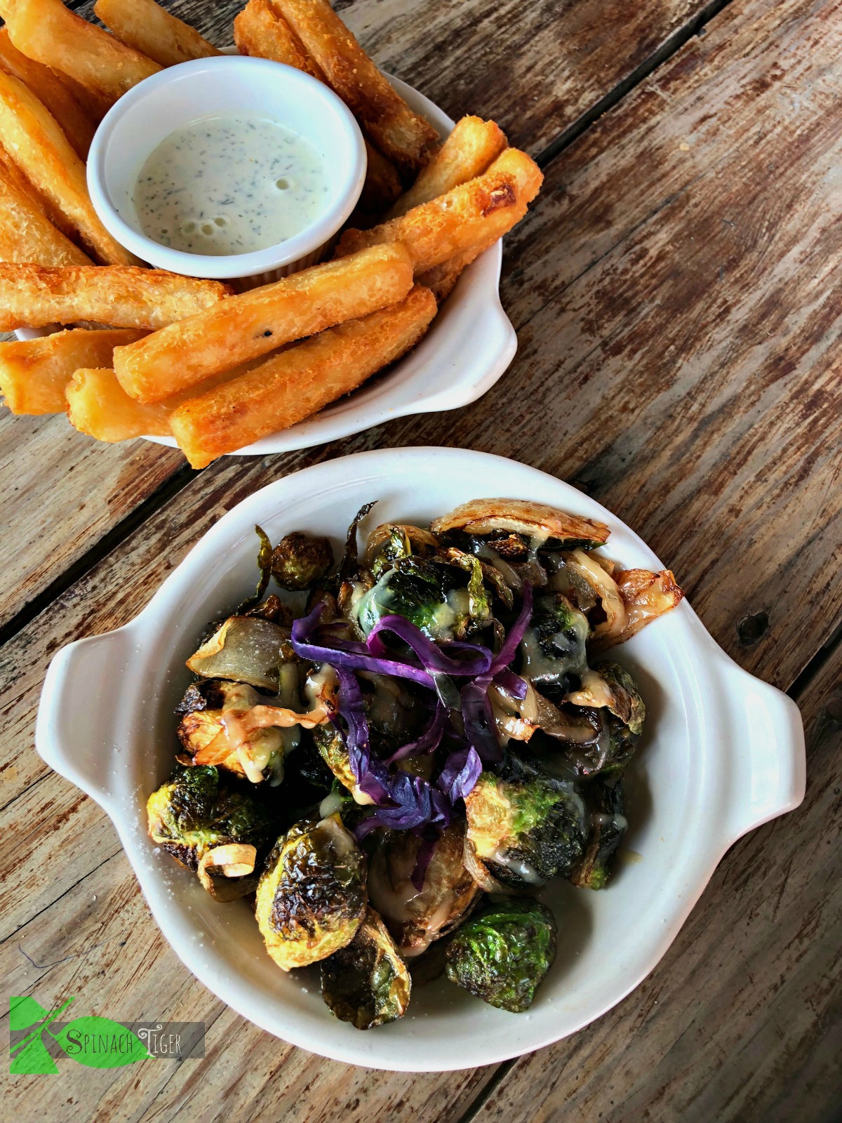 Brussels Sprouts at Pinewood Kitchen & Mercantile from Spinach Tiger