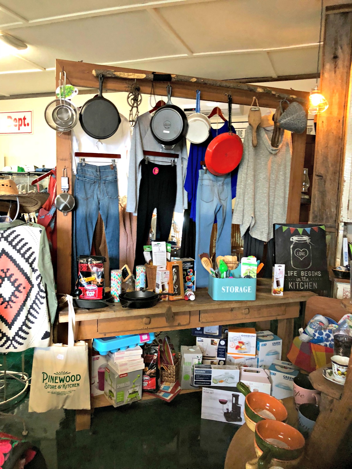 Shopping at Pinewood Kitchen & Mercantile from Spinach TIger
