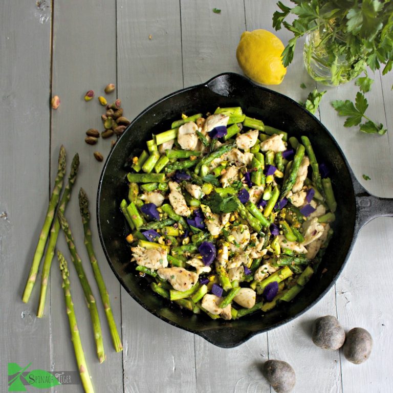 Chicken and Asparagus Stir-fry Recipe with Lemon and Pistachios