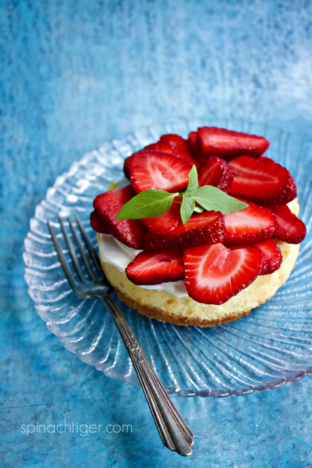 Keto Cheesecake for Two with Strawberries from Spinach Tiger 