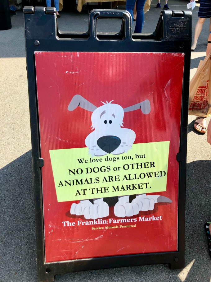 No Dogs Why I love the Franklin Farmer's Market, Franklin TN from Spinach Tiger 