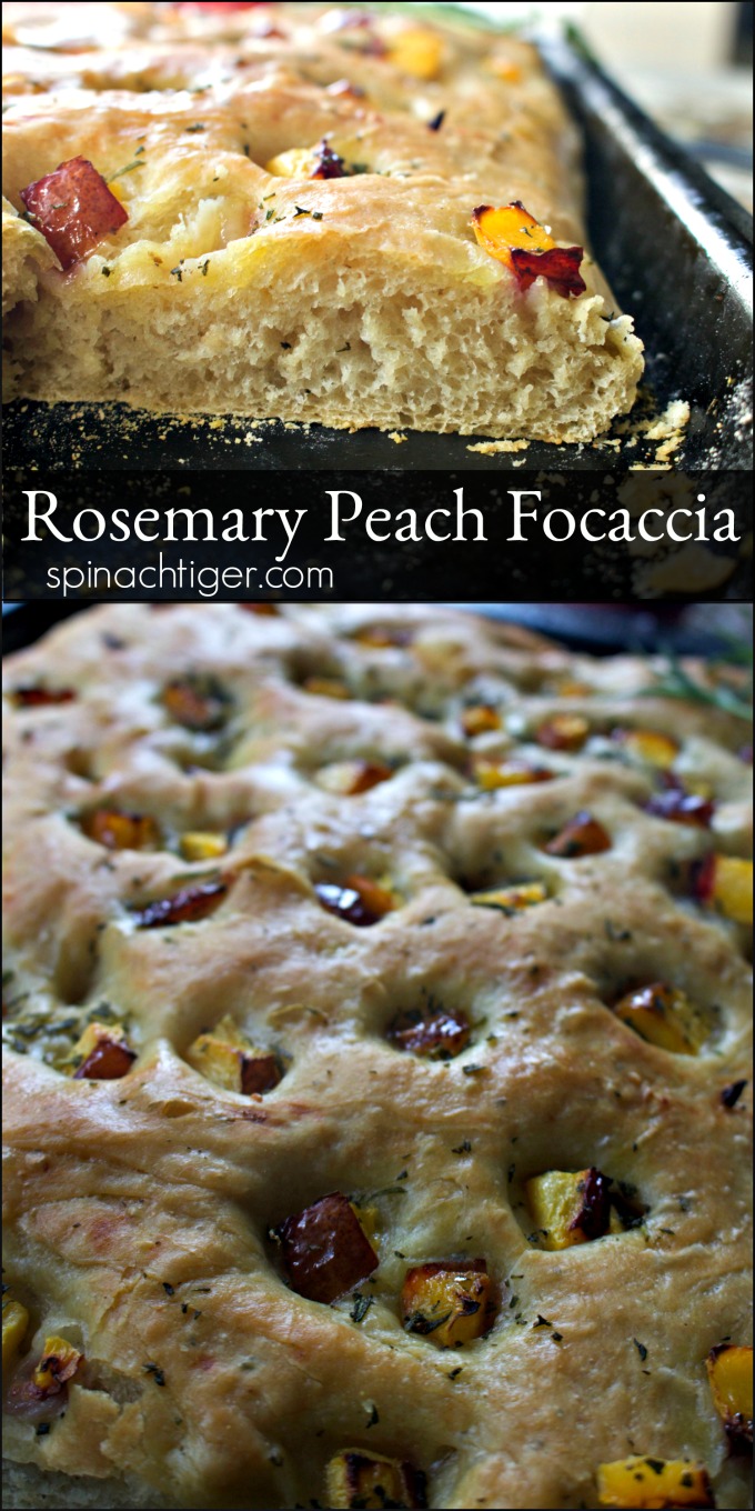 Peach Rosemary Focaccia from Spinach Tiger