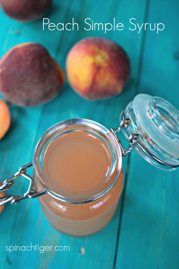 How to Make Peach Simple Syrup with Fresh Peaches from Spinach Tiger
