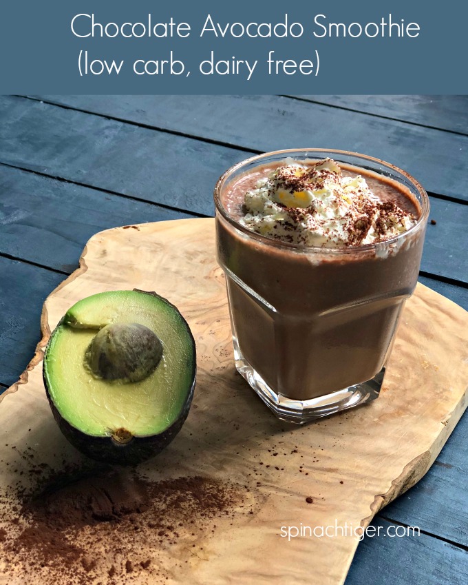 low carb chocolate avocado smoothie